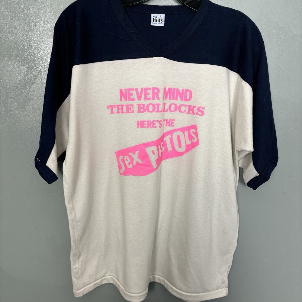RARE Vintage 80s The Sex Pistols Never Mind Bollocks Shirt Large Knits Punk Rock